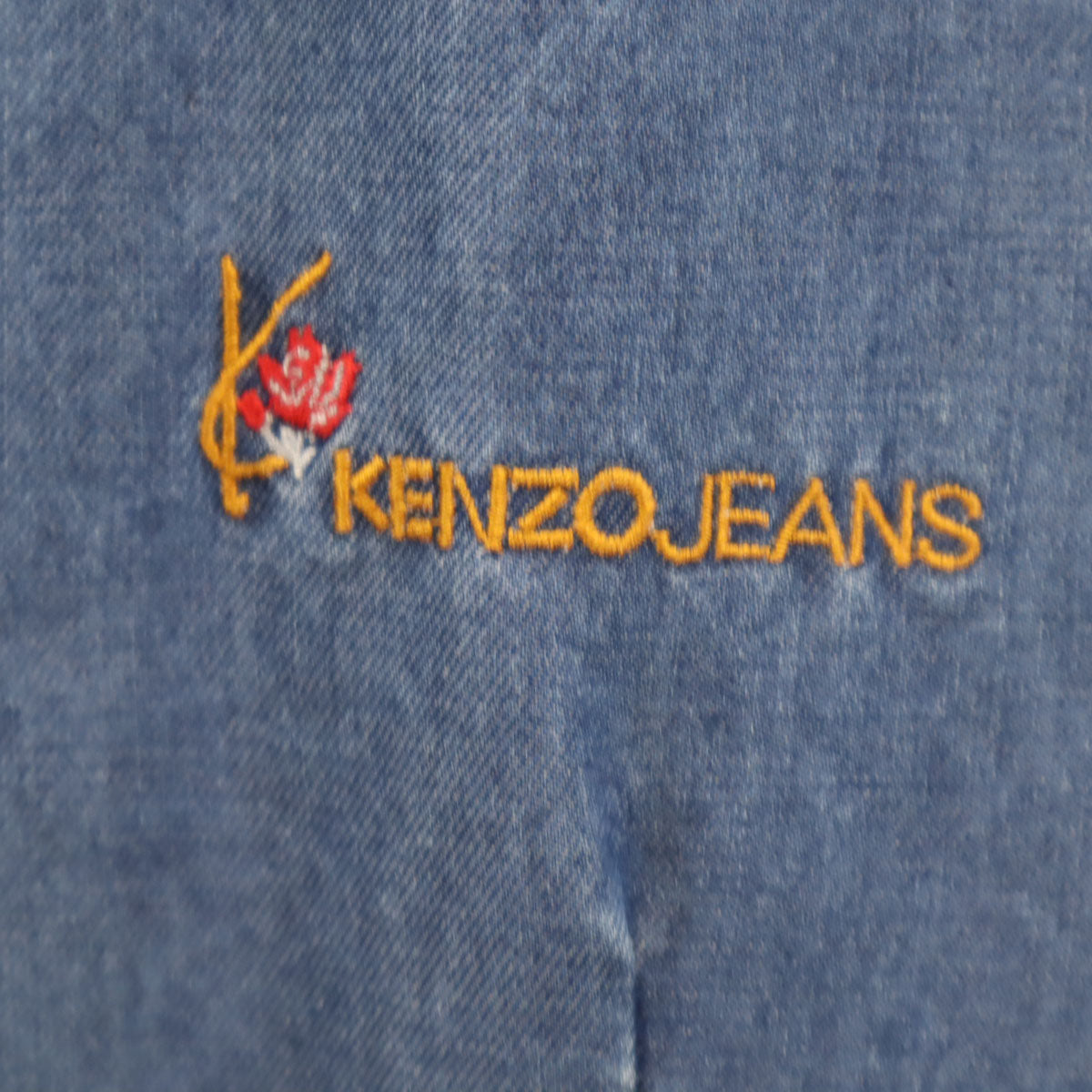 KENZO JEANS ケンゾージーンズ 90s 日本製 オールド デニム ジレベスト FREE ウォッシュブルー メンズ
