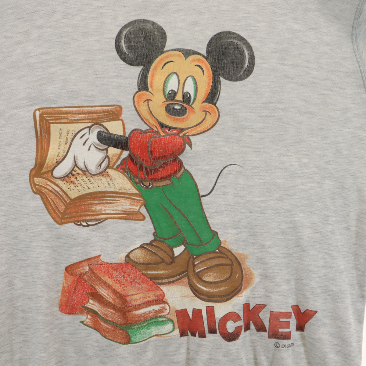MICKEY UNLIMITED ミッキーアンリミテッド 90s オールド ミッキーマウス 長袖 Tシャツ FREE グレー ロンT ディズニー メンズ