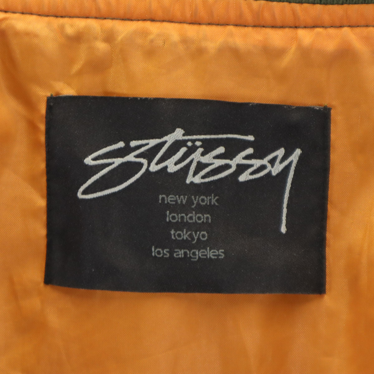 STUSSY ステューシー MA-1 フライトジャケット M カーキ メンズ