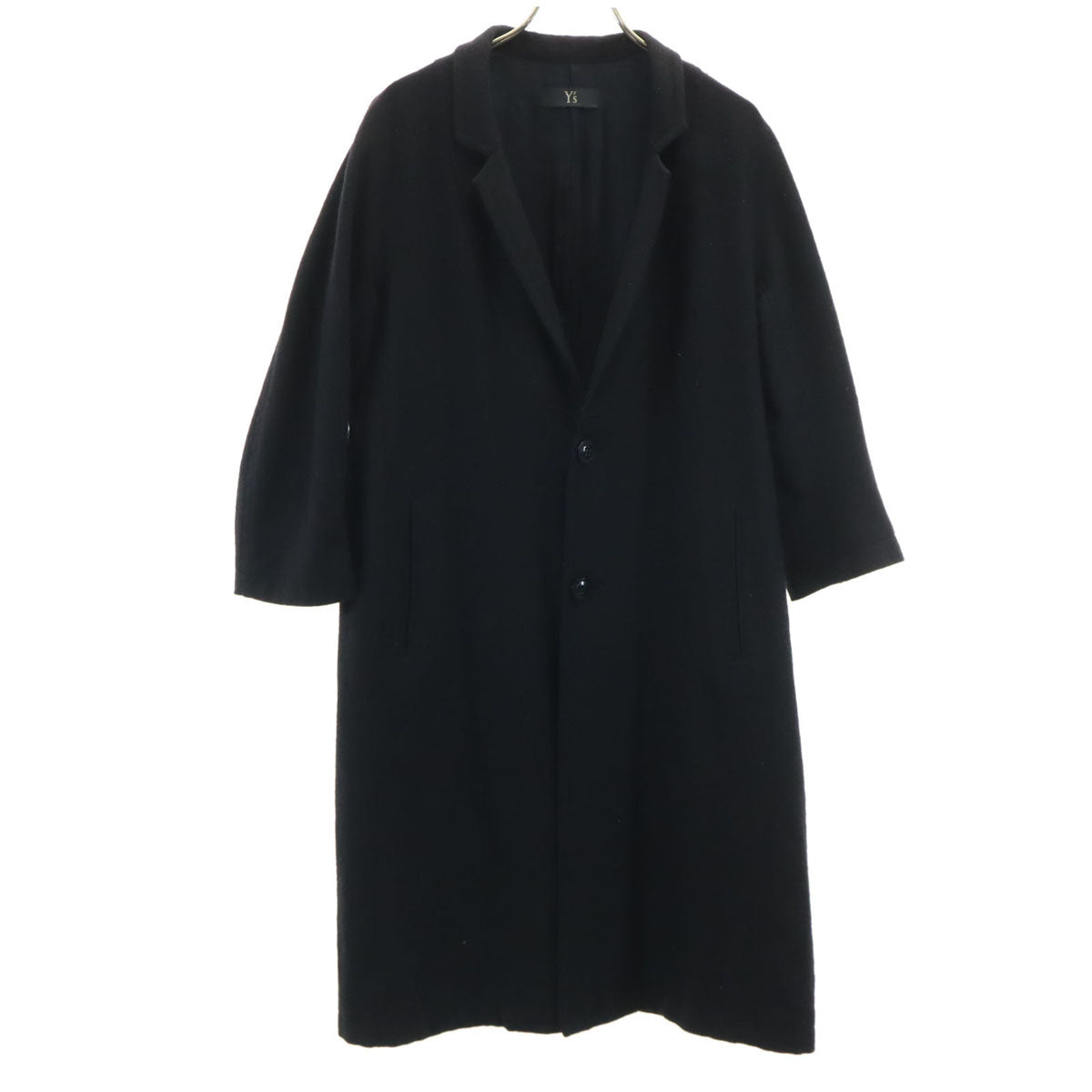 Y's ワイズ 日本製 チェスターコート 2 ブラック レディース