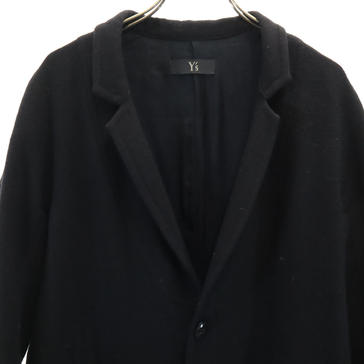 Y's ワイズ 日本製 チェスターコート 2 ブラック レディース