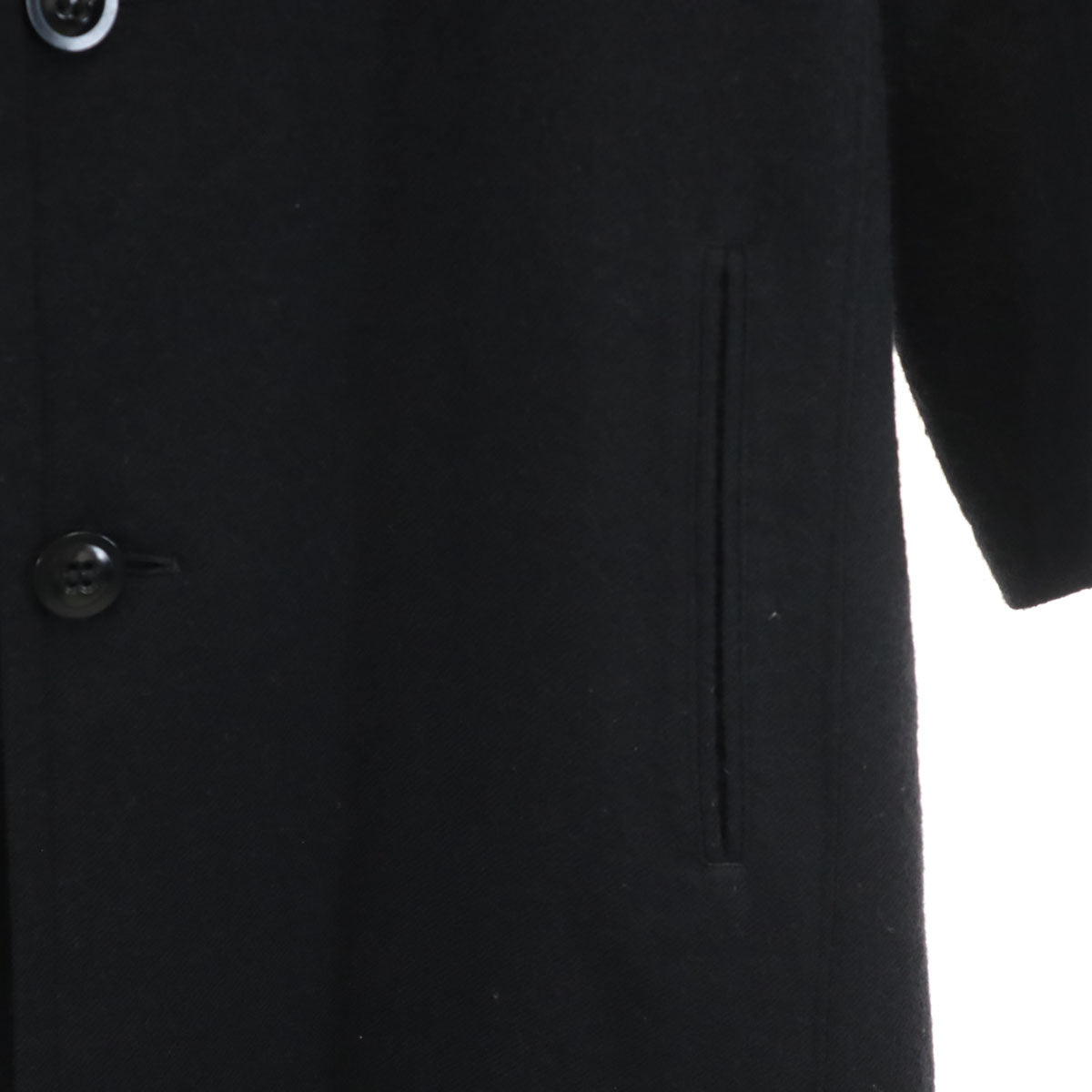 Y's ワイズ 日本製 チェスターコート 2 ブラック レディース