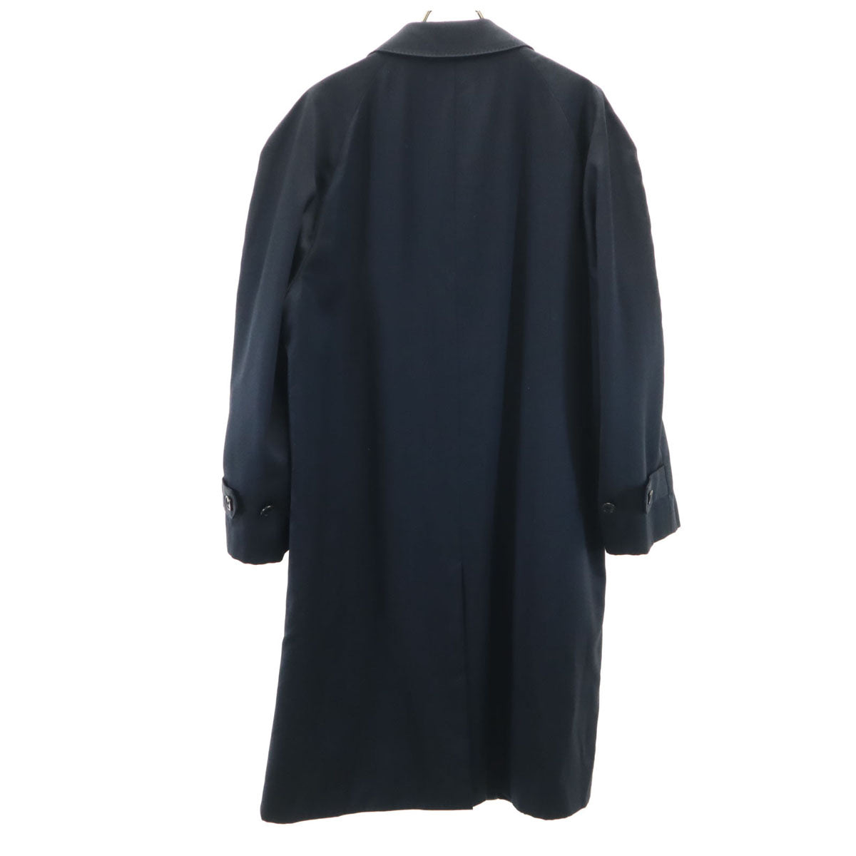 YVES SAINT LAURENT イヴサンローラン 90s 日本製 シルクブレンド オールド ステンカラーコート A4 ネイビー メンズ