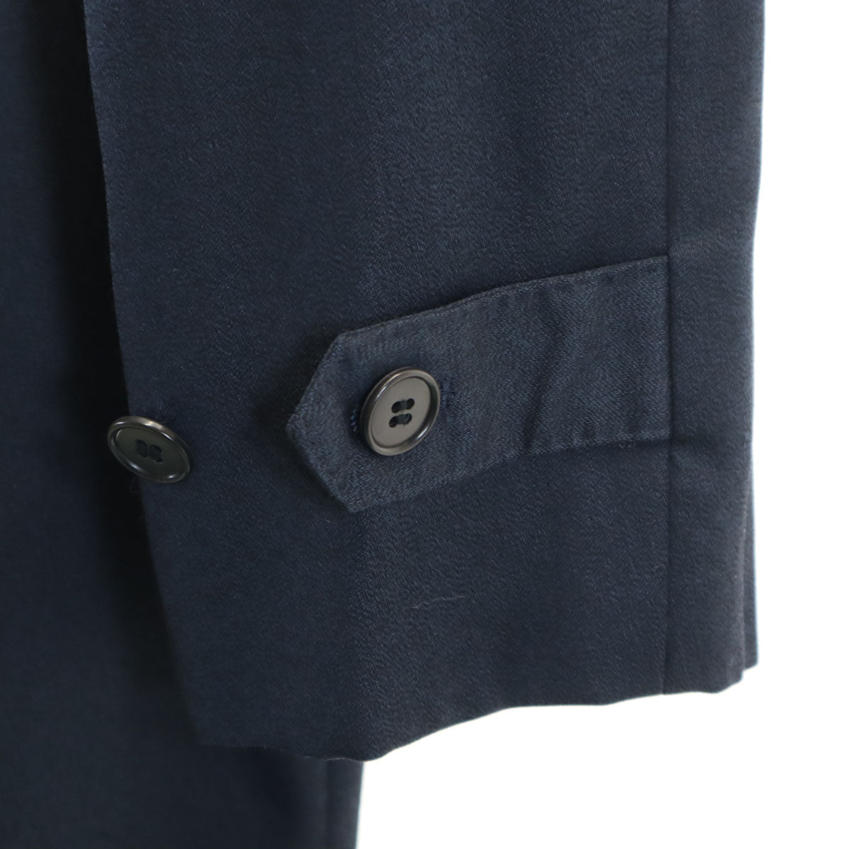 YVES SAINT LAURENT イヴサンローラン 90s 日本製 シルクブレンド オールド ステンカラーコート A4 ネイビー メンズ