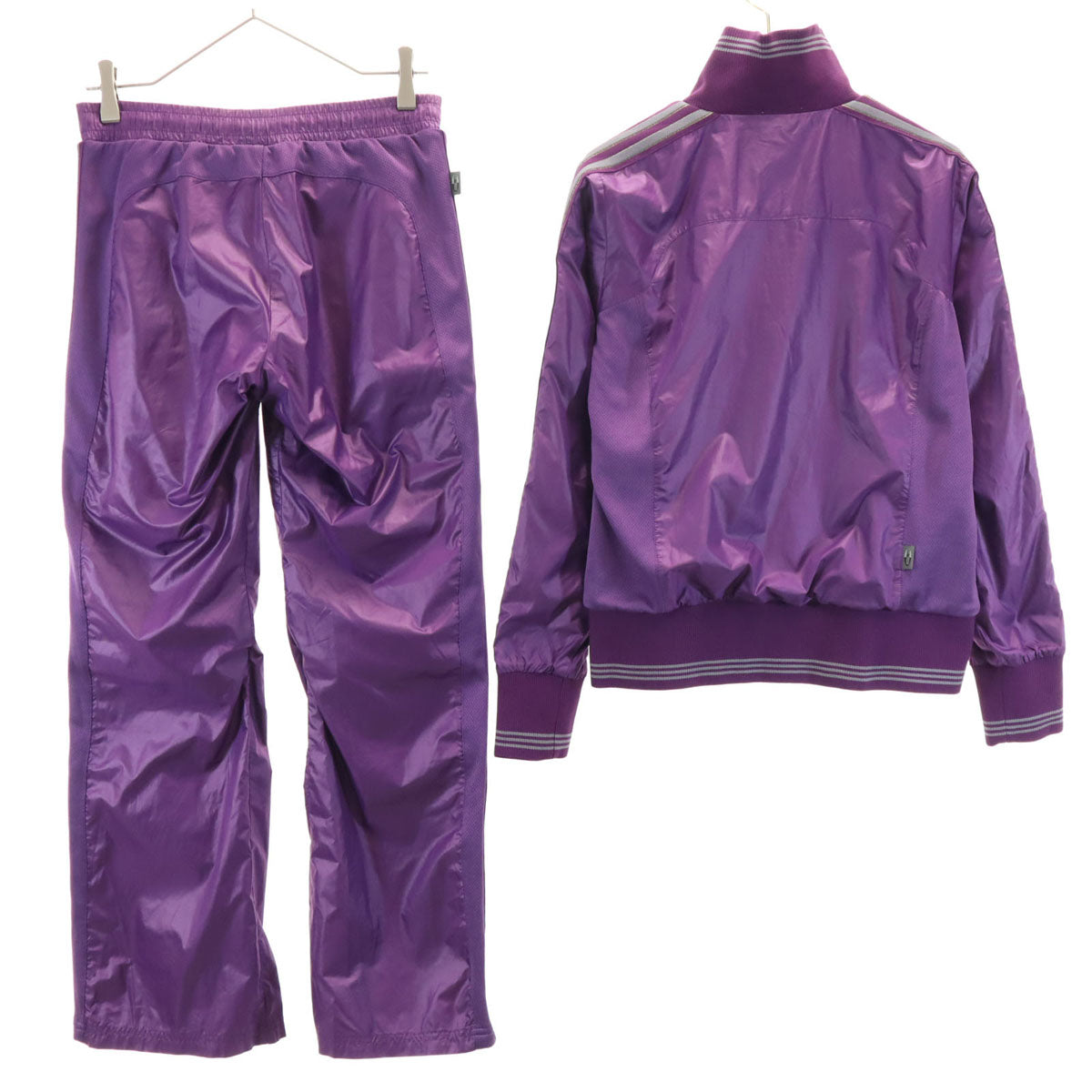 adidas アディダス 長袖 ジャージジャケット 上下 セットアップ M パープル レディース