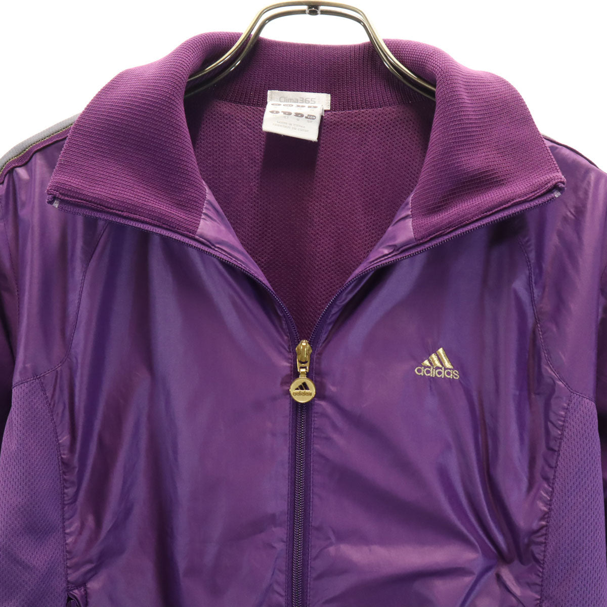adidas アディダス 長袖 ジャージジャケット 上下 セットアップ M パープル レディース