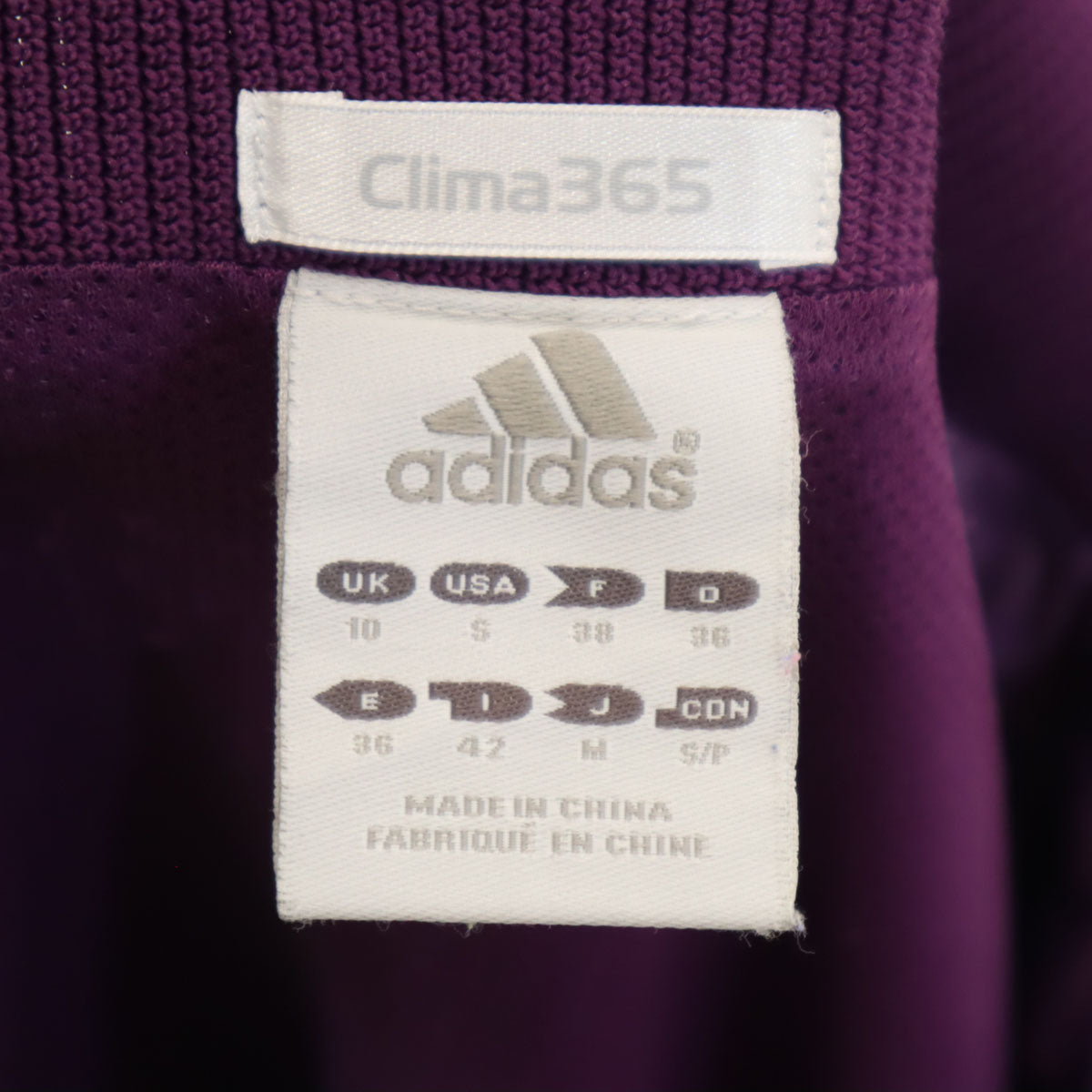 adidas アディダス 長袖 ジャージジャケット 上下 セットアップ M パープル レディース