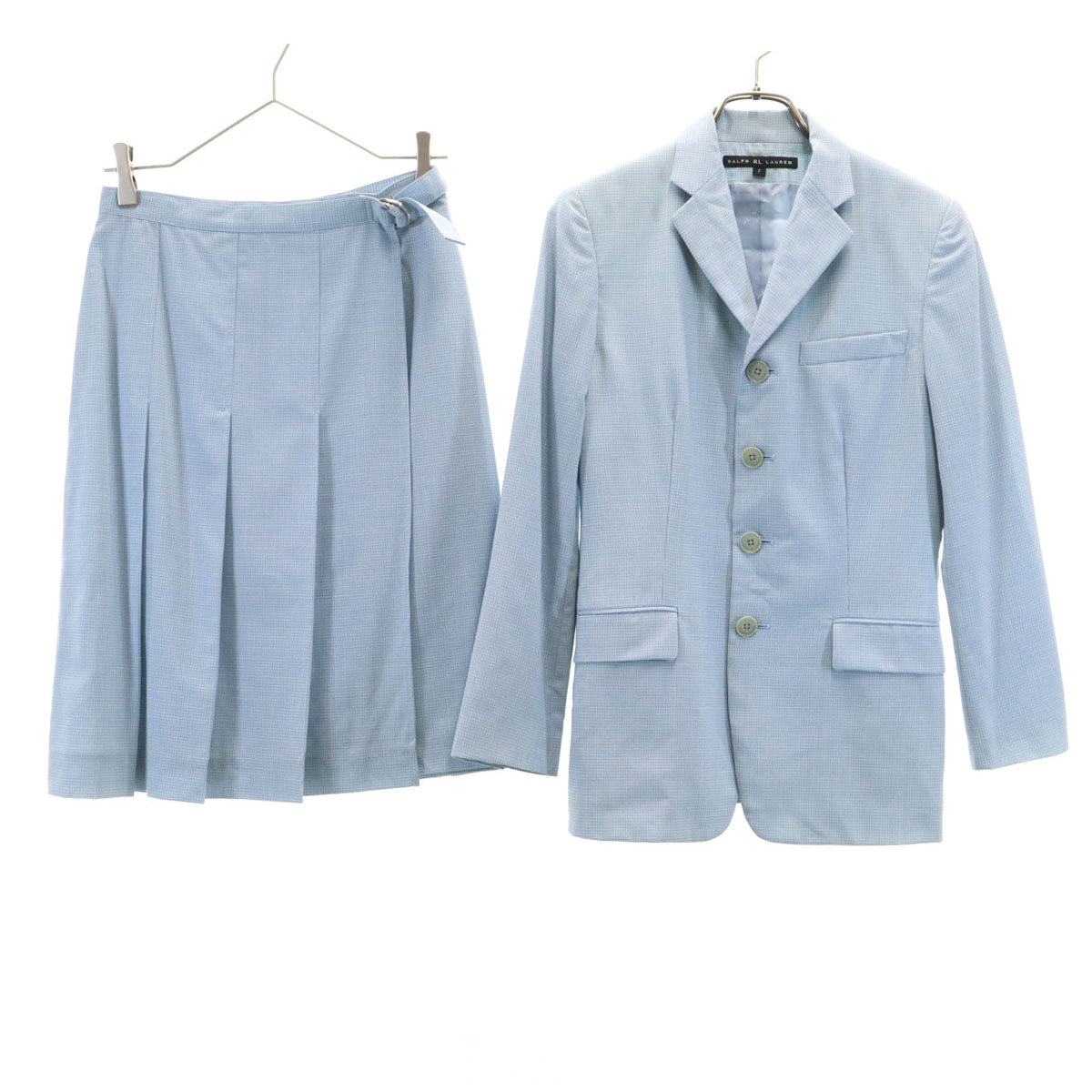 RALPH LAUREN ラルフローレン スカートスーツ 上下 セットアップ 7 ブルー系 レディース