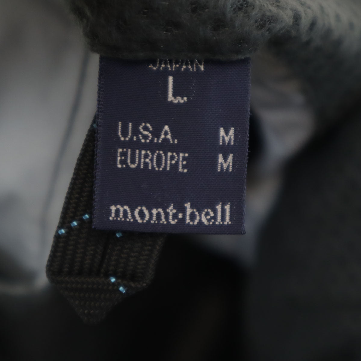 mont-bell モンベル ナイロンジャケット 上下 セットアップ L ブラック アウトドア メンズ