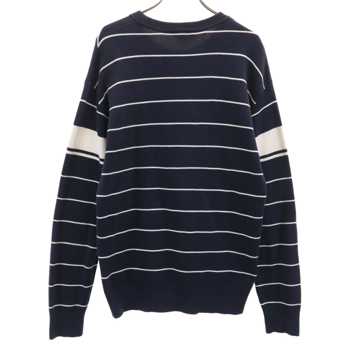 LACOSTE ラコステ ボーダー柄 長袖 セーター S ネイビー ニット メンズ