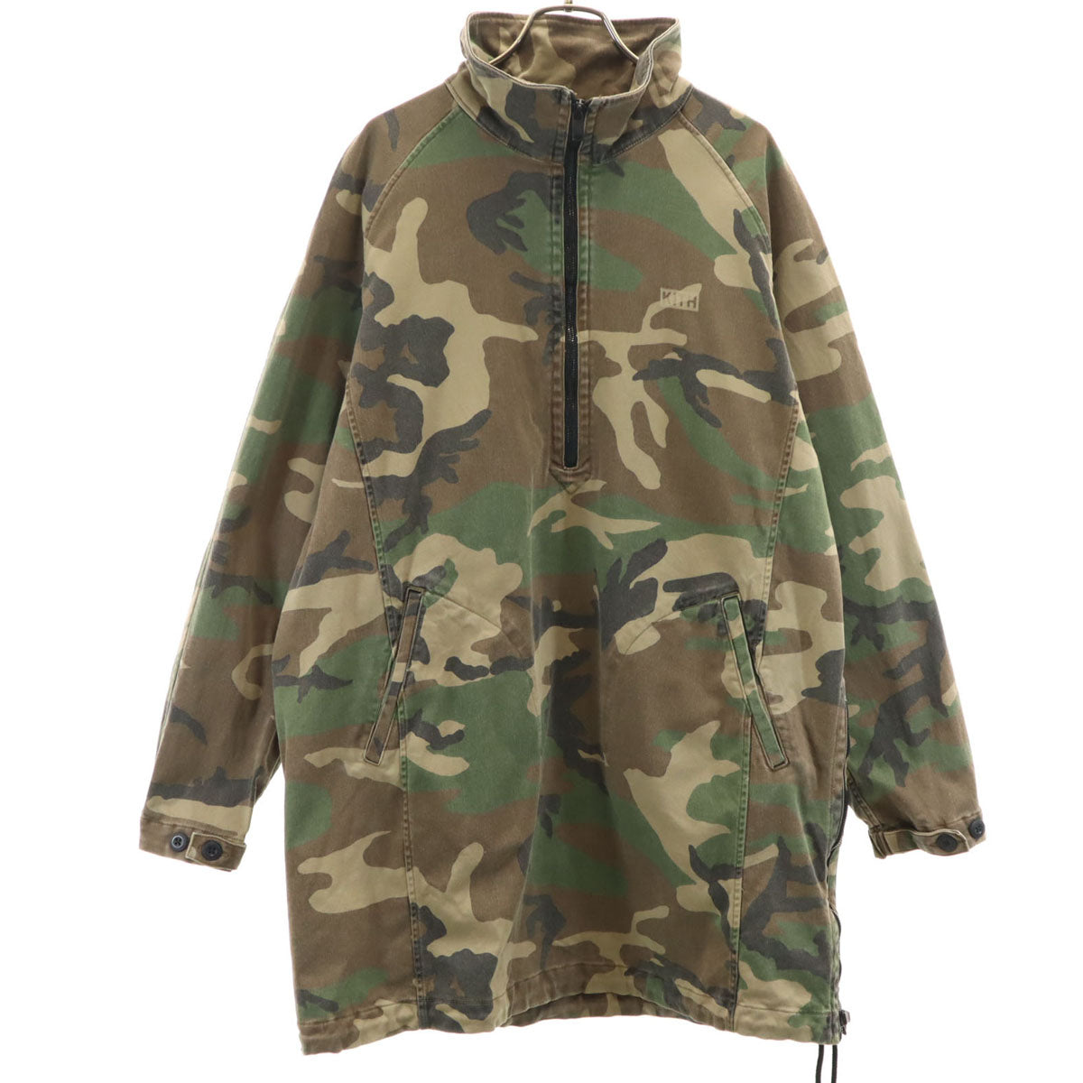 nonnative ノンネイティブ KITH キス コラボ 日本製 カモフラ柄 長袖 ハーフジップ プルオーバー シャツ S ブラウン 迷彩 メンズ