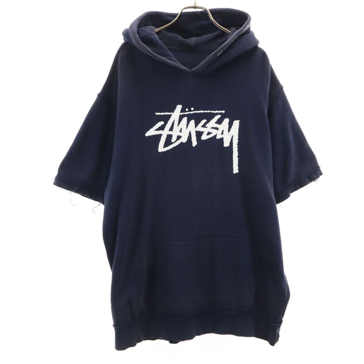 STUSSY ステューシー 半袖 パーカー ネイビー 裏起毛 レディース