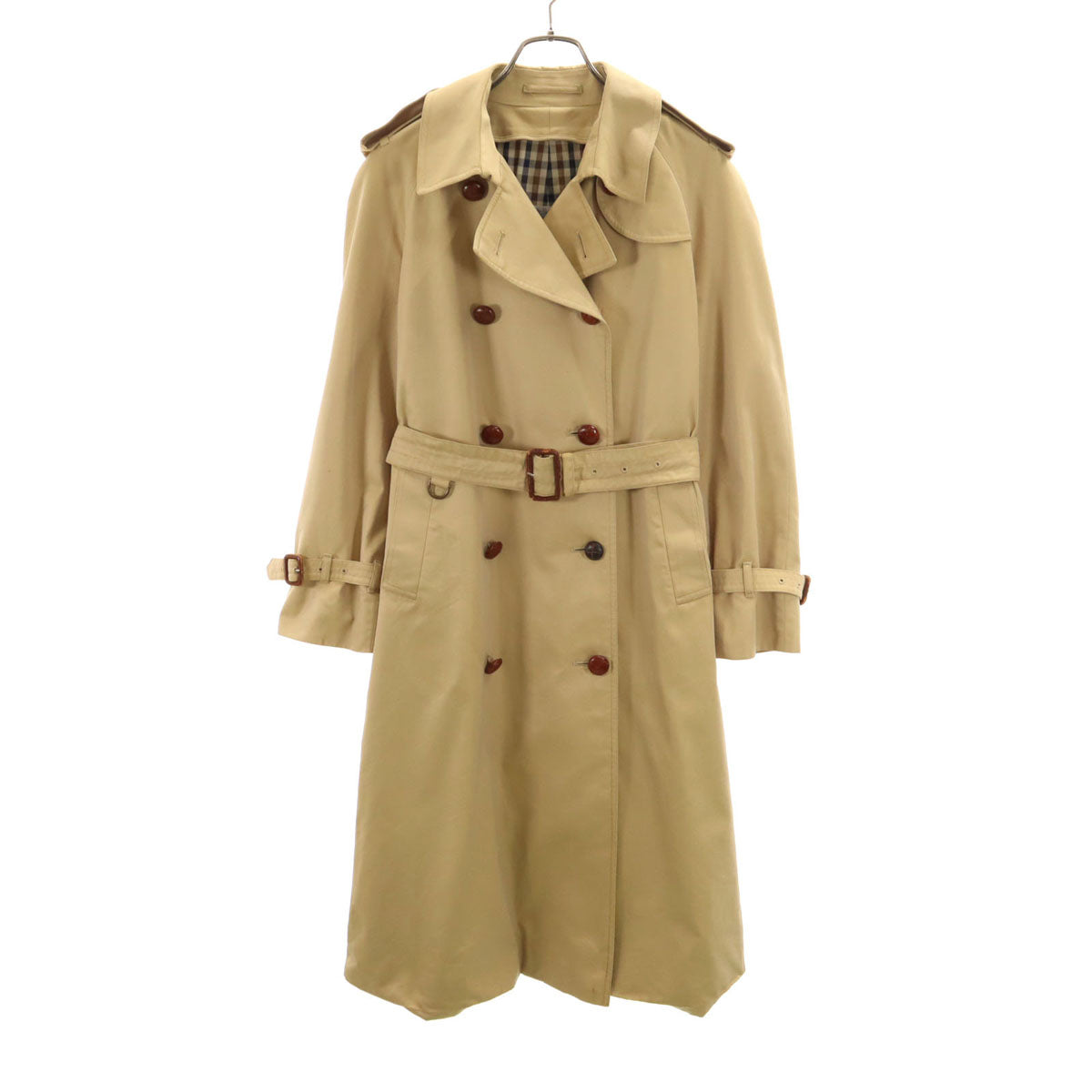 Aquascutum アクアスキュータム 80s 90s オールド トレンチコート ベージュ レディース