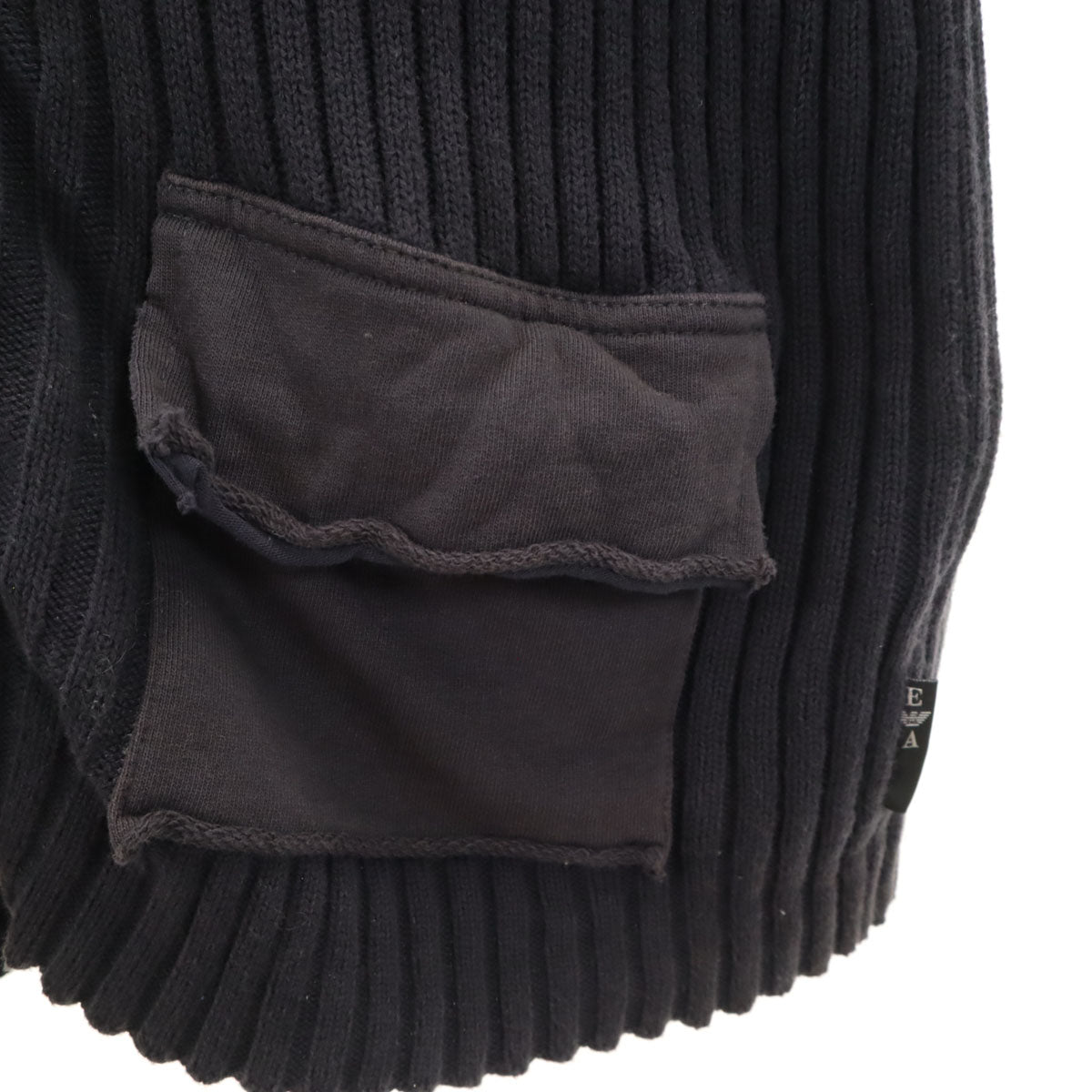 Emporio Armani エンポリオアルマーニ ニットジャケット XXL チャコール ビッグサイズ メンズ