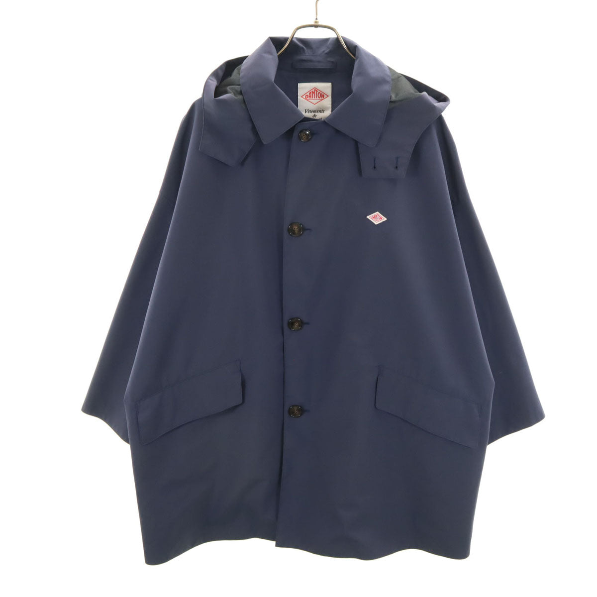 Danton ダントン 3レイヤー ハーフ コート S ネイビー レディース