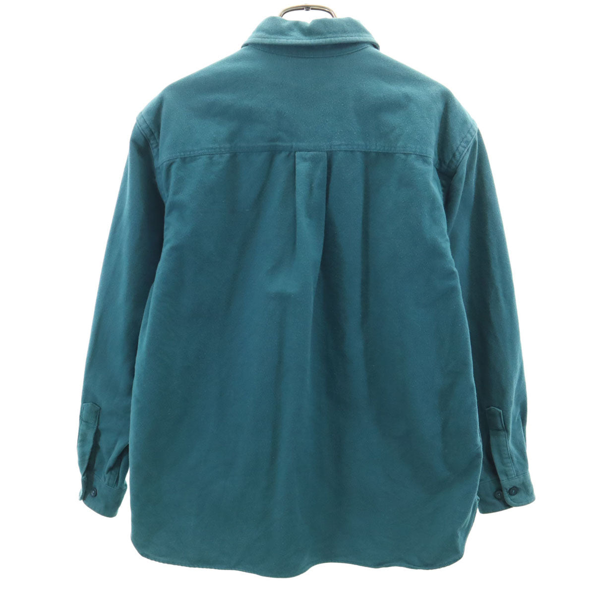 L.L.Bean エルエルビーン 90s オールド 長袖 シャモアクロス シャツ M グリーン系 アウトドア フランネル レディース