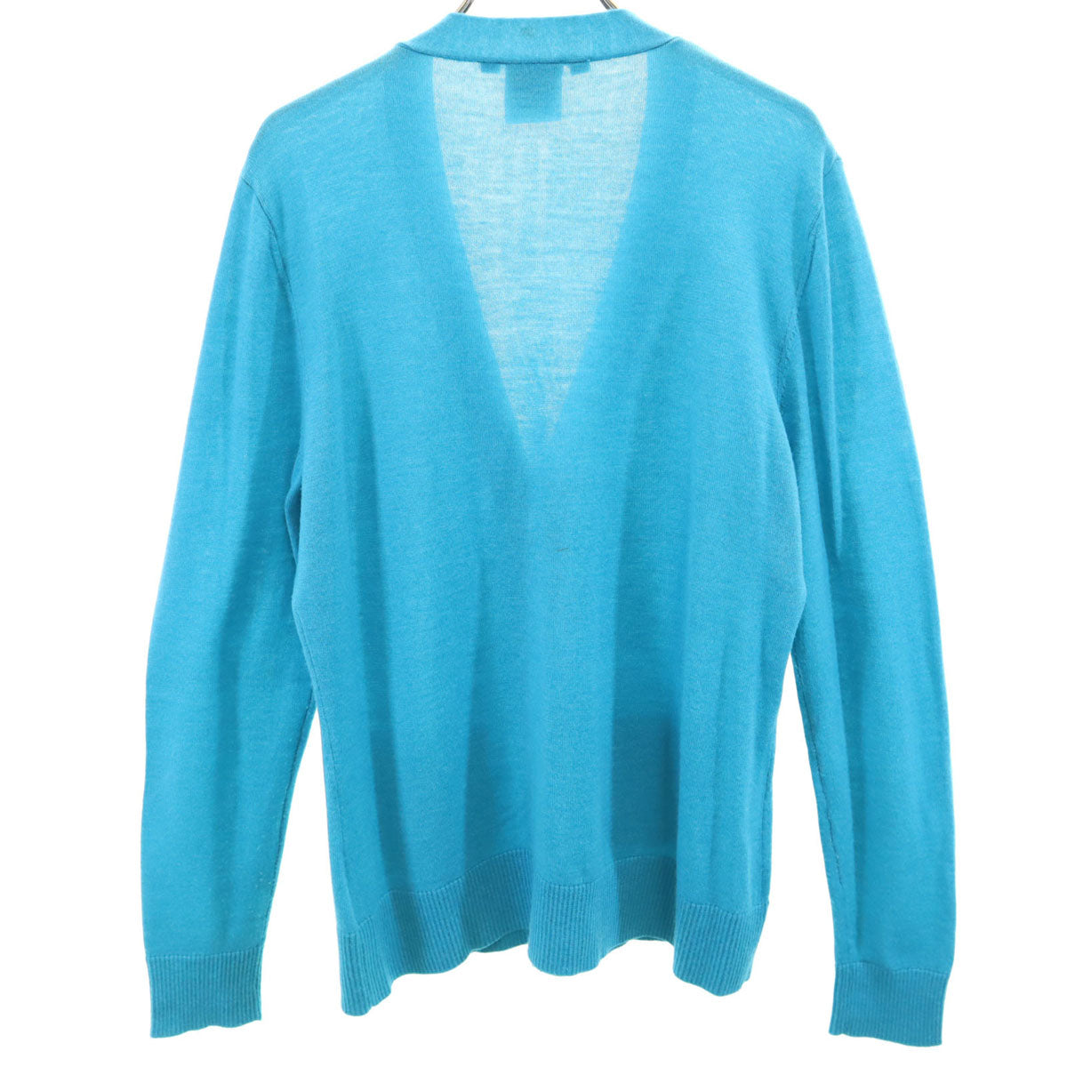 Tory Burch トリーバーチ 長袖 Vネック ニットカーディガン XL 水色 レディース