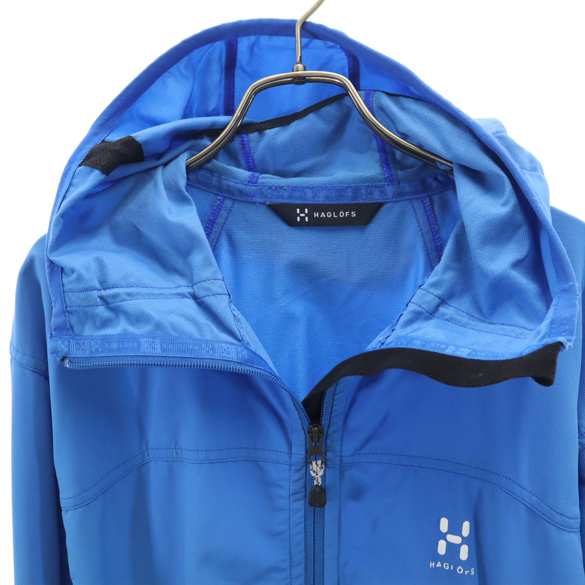 HAGLOFS ホグロフス フードジャケット L ブルー アウトドア メンズ