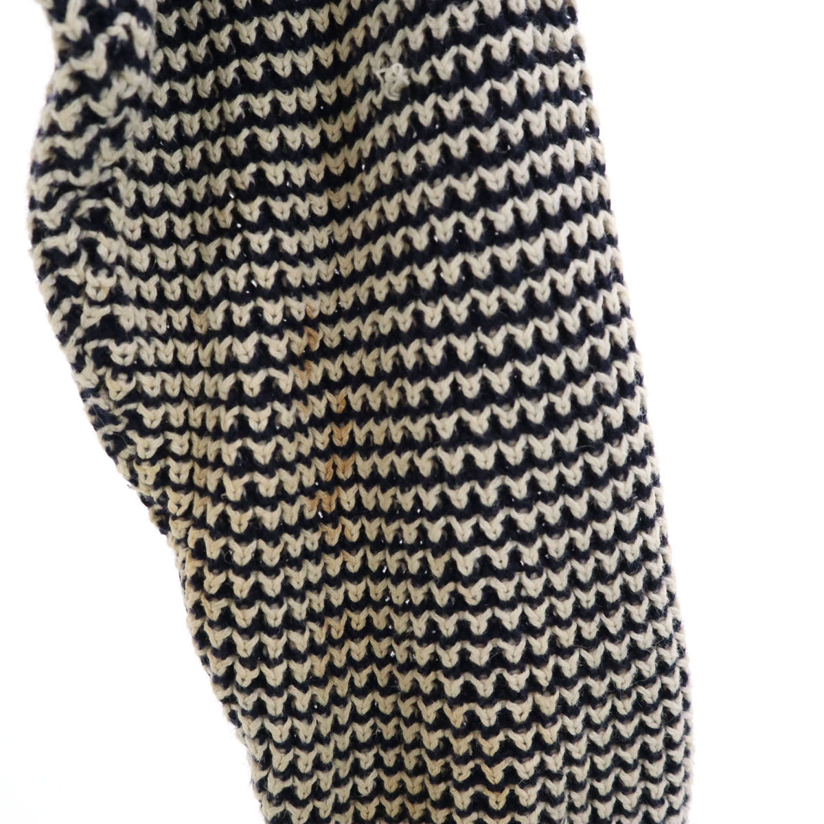 VAN HEUSEN ヴァンヒューゼン 80s 90s オールド ポップコーン編み 長袖 モックネック セーター L ネイビー メンズ