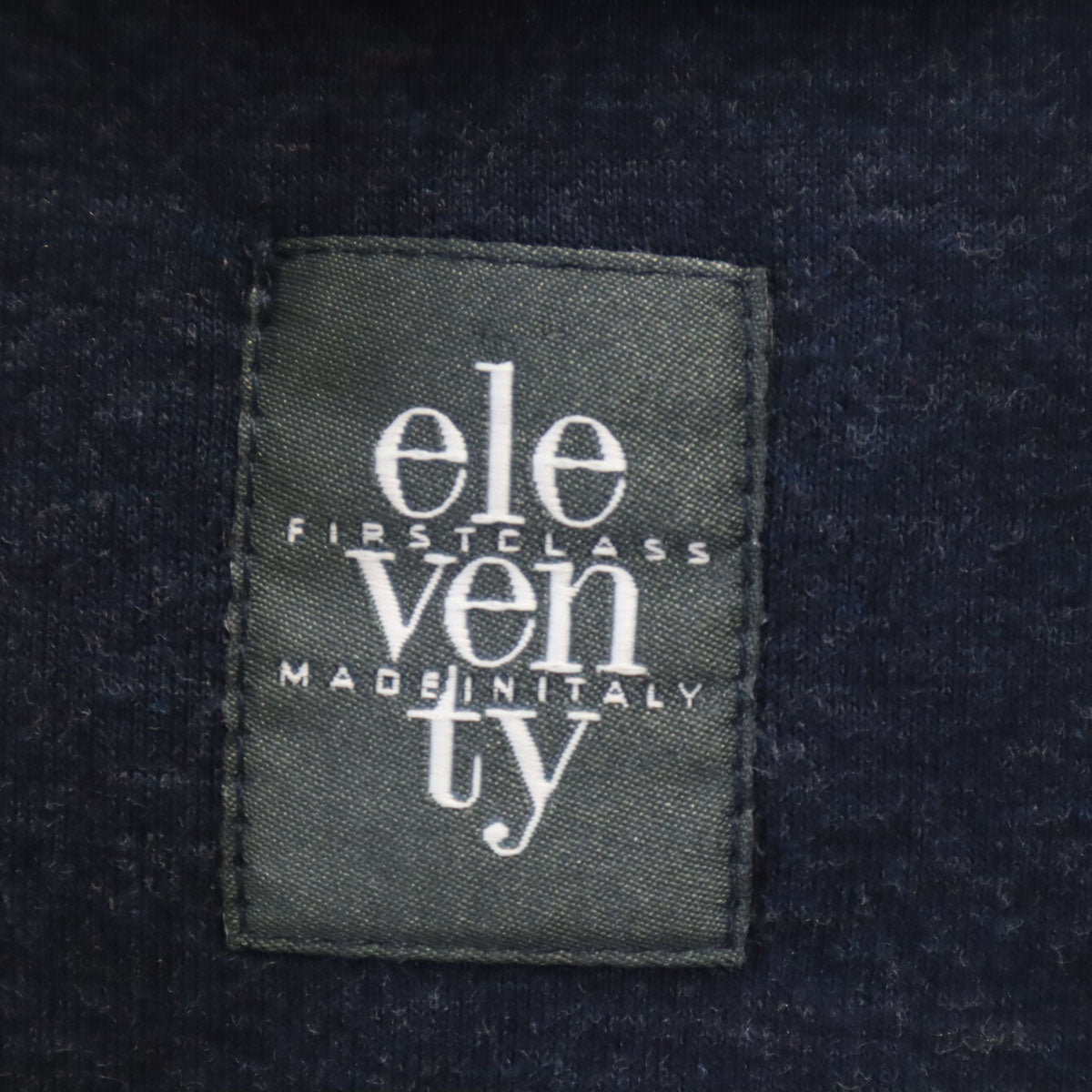 eleventy イレブンティ イタリア製 ノースリーブ ジップパーカー S ネイビー メンズ