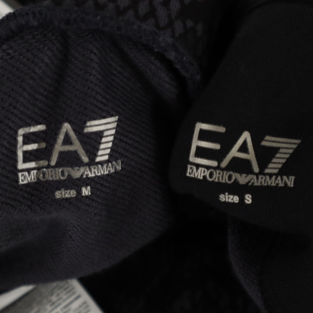 美品 Emporio Armani エンポリオアルマーニ パイソン柄 スウェット ジップジャケット 上下 セットアップ S/M ブラック EA7 メンズ