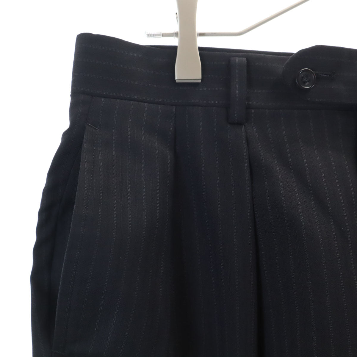 BURBERRY LONDON バーバリーロンドン 日本製 ストライプ柄 スーツ 上下 セットアップ A6/A5 ブラック 三陽商会 メンズ