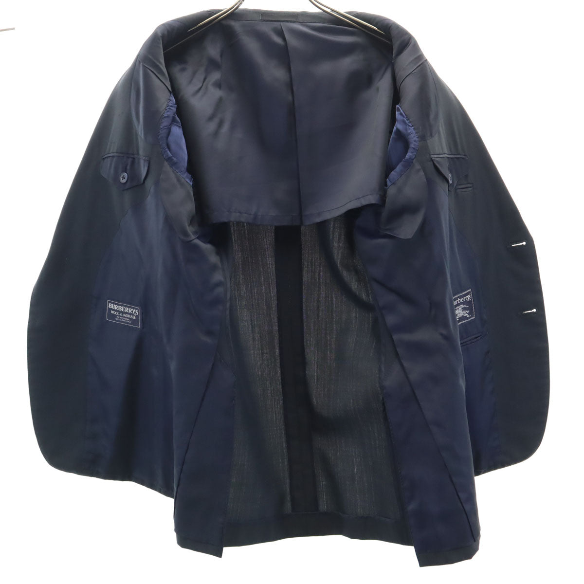 Burberrys バーバリーズ 90s 日本製 オールド スーツ 上下 セットアップ AB5 チャコールグレー 三陽商会 メンズ