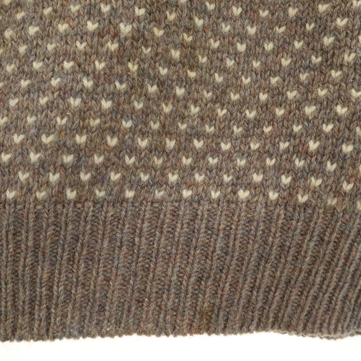 80s ヴィンテージ USA製 長袖 モックネック バーズアイ ニット L グレー メンズ