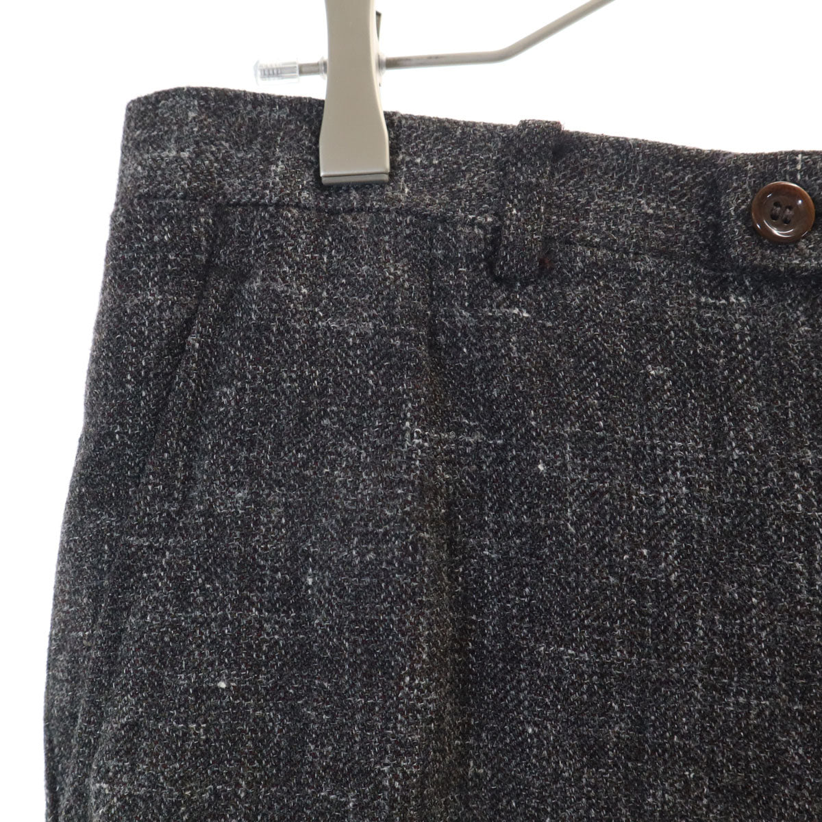 LANVIN ランバン 90s オールド スーツ 上下 セットアップ H50-26 チャコールブラウン 3ピース メンズ