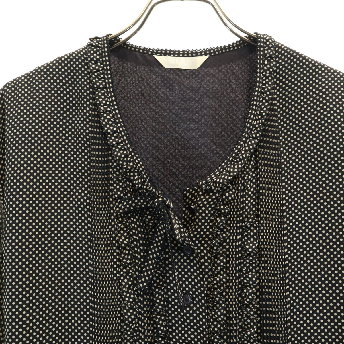 PINK HOUSE BOUTIQUE ピンクハウス ブティック 日本製 ドット柄 半袖 シフォン ワンピース L ブラック セット レディース