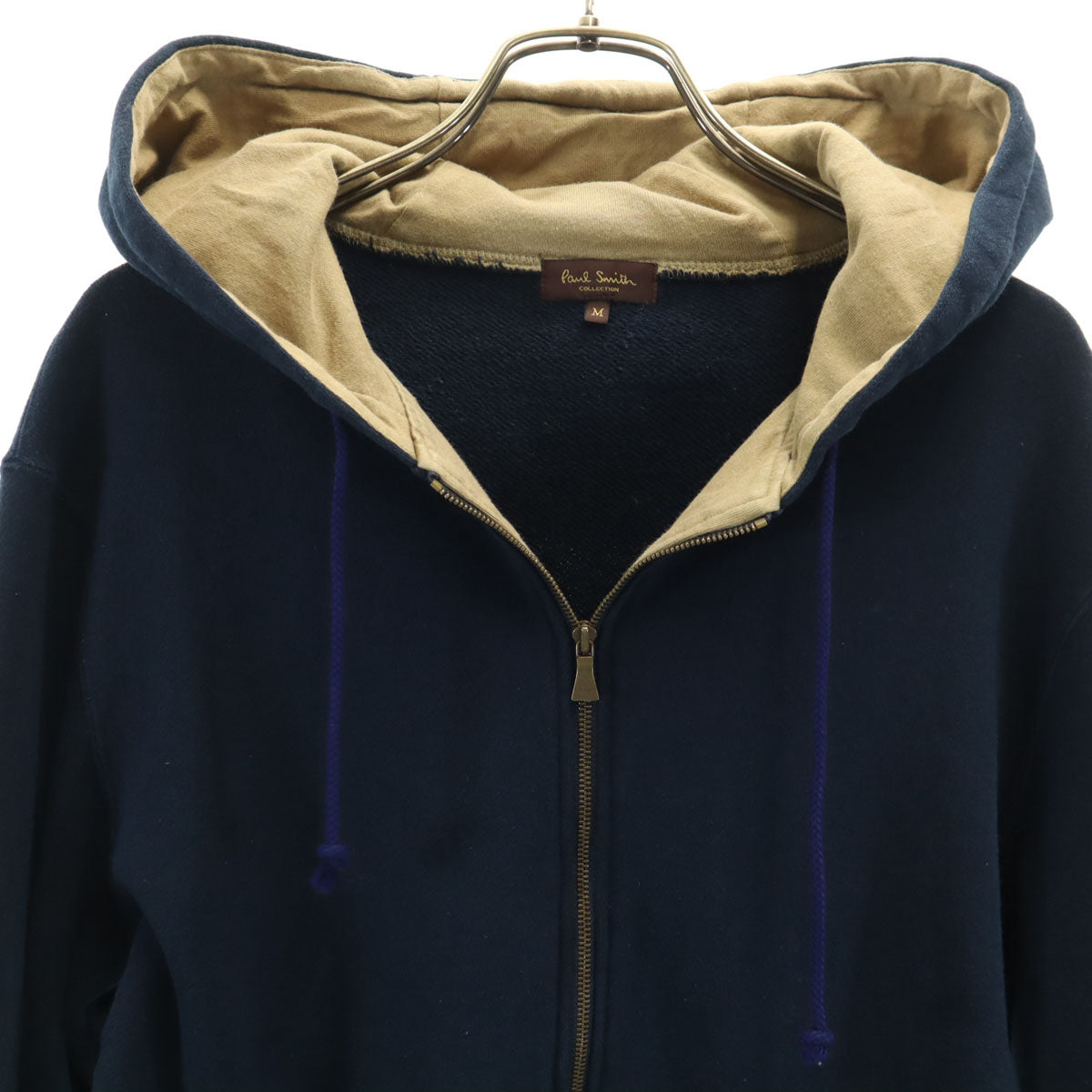 PAUL SMITH COLLECTION ポールスミスコレクション 日本製 長袖 スウェット ジップパーカー M ネイビー メンズ
