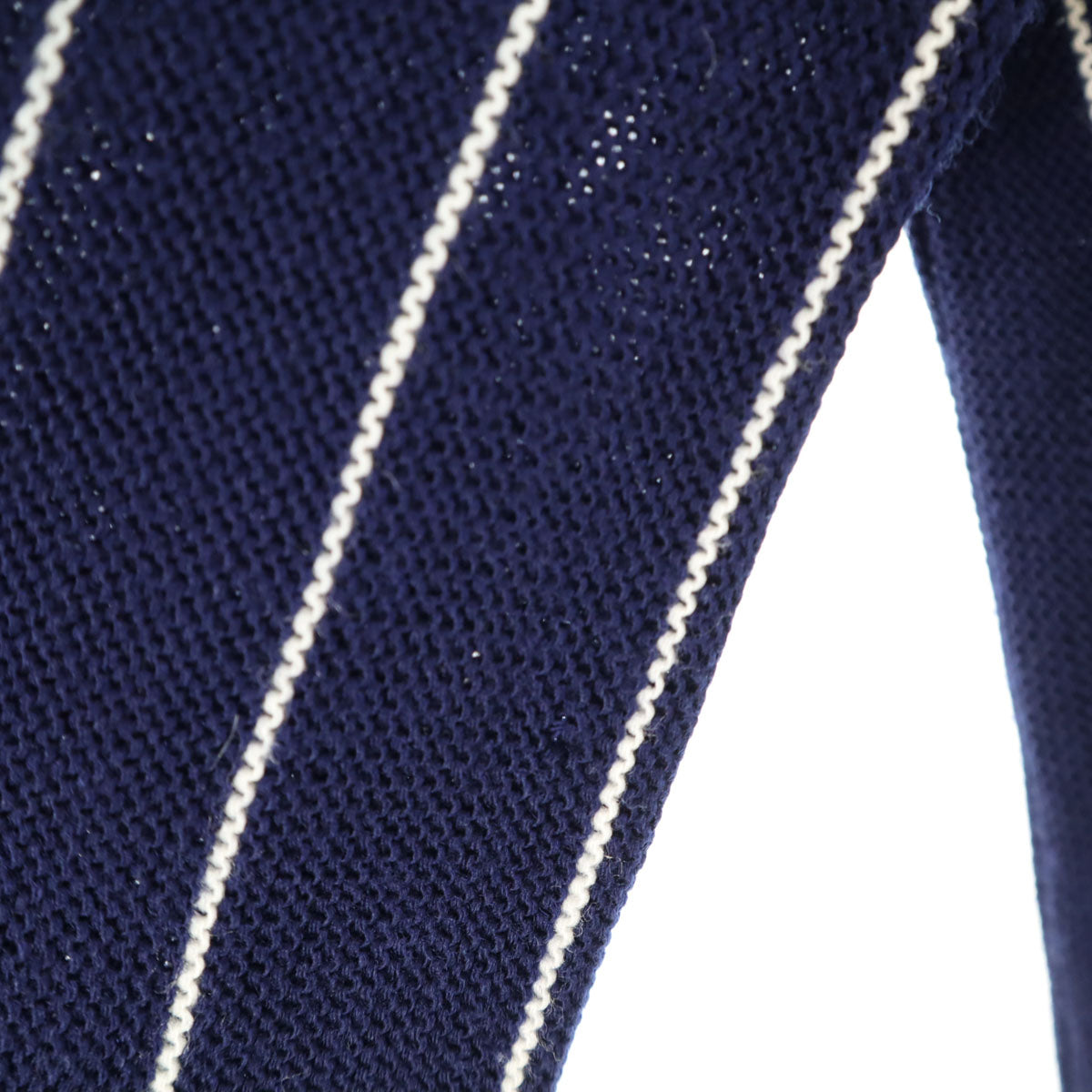 CHEMISE LACOSTE シュミーズラコステ 70s 80s ヴィンテージ フランス製 ストライプ柄 長袖 Vネック セーター ブルー フレンチラコステ メンズ