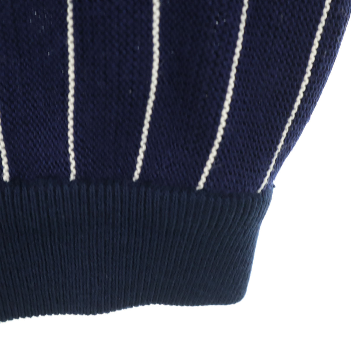 CHEMISE LACOSTE シュミーズラコステ 70s 80s ヴィンテージ フランス製 ストライプ柄 長袖 Vネック セーター ブルー フレンチラコステ メンズ