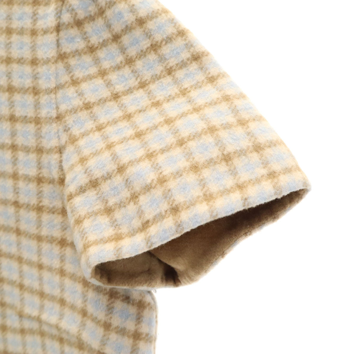 MAXMARA STUDIO マックスマーラステュディオ チェック柄 半袖 ワンピース 36 ベージュ レディース