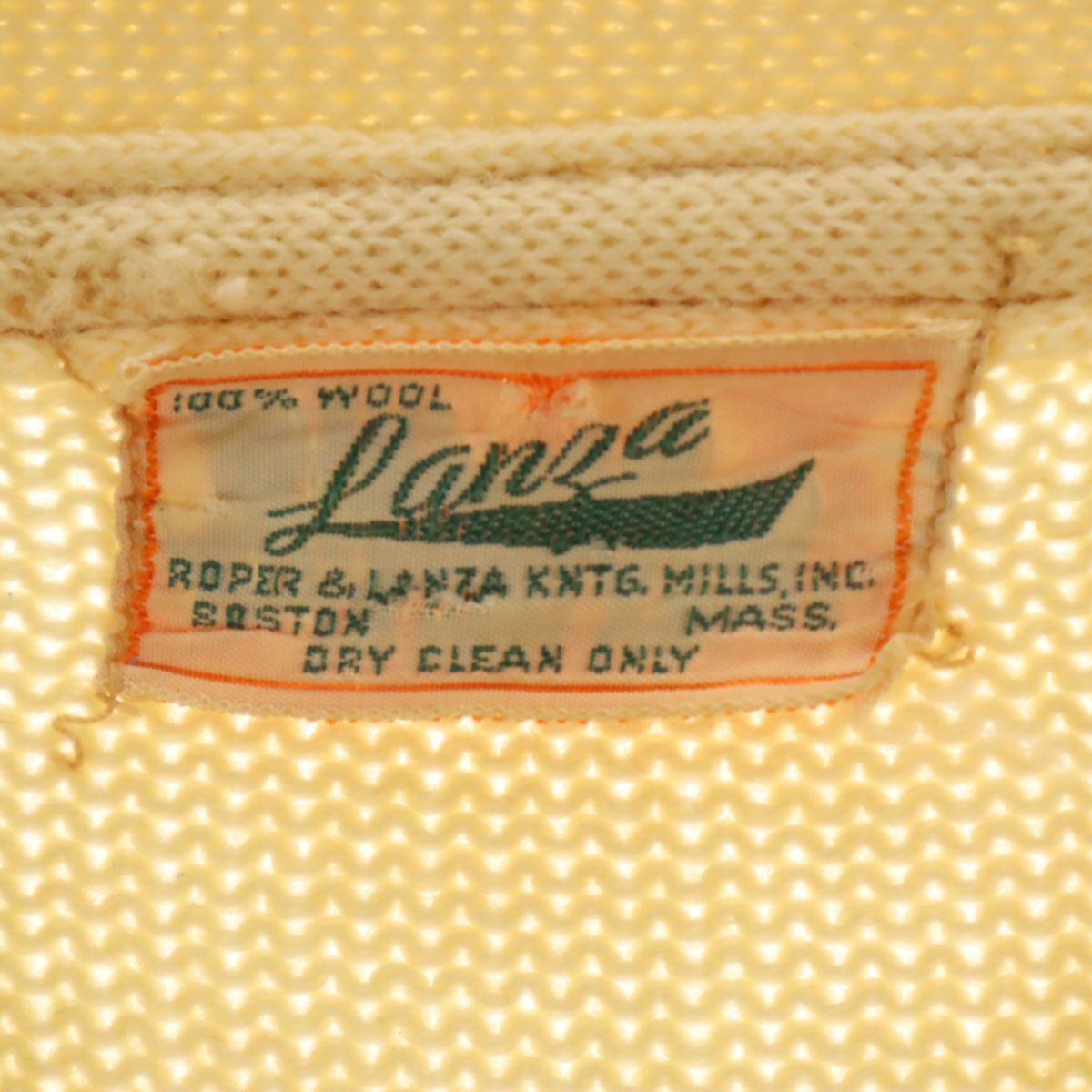 50s ヴィンテージ 長袖 レタード カーディガン ベージュ メンズ