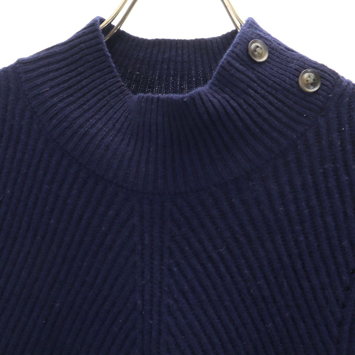 Leilian レリアン フレンチスリーブ ニット 13 ネイビー セーター レディース
