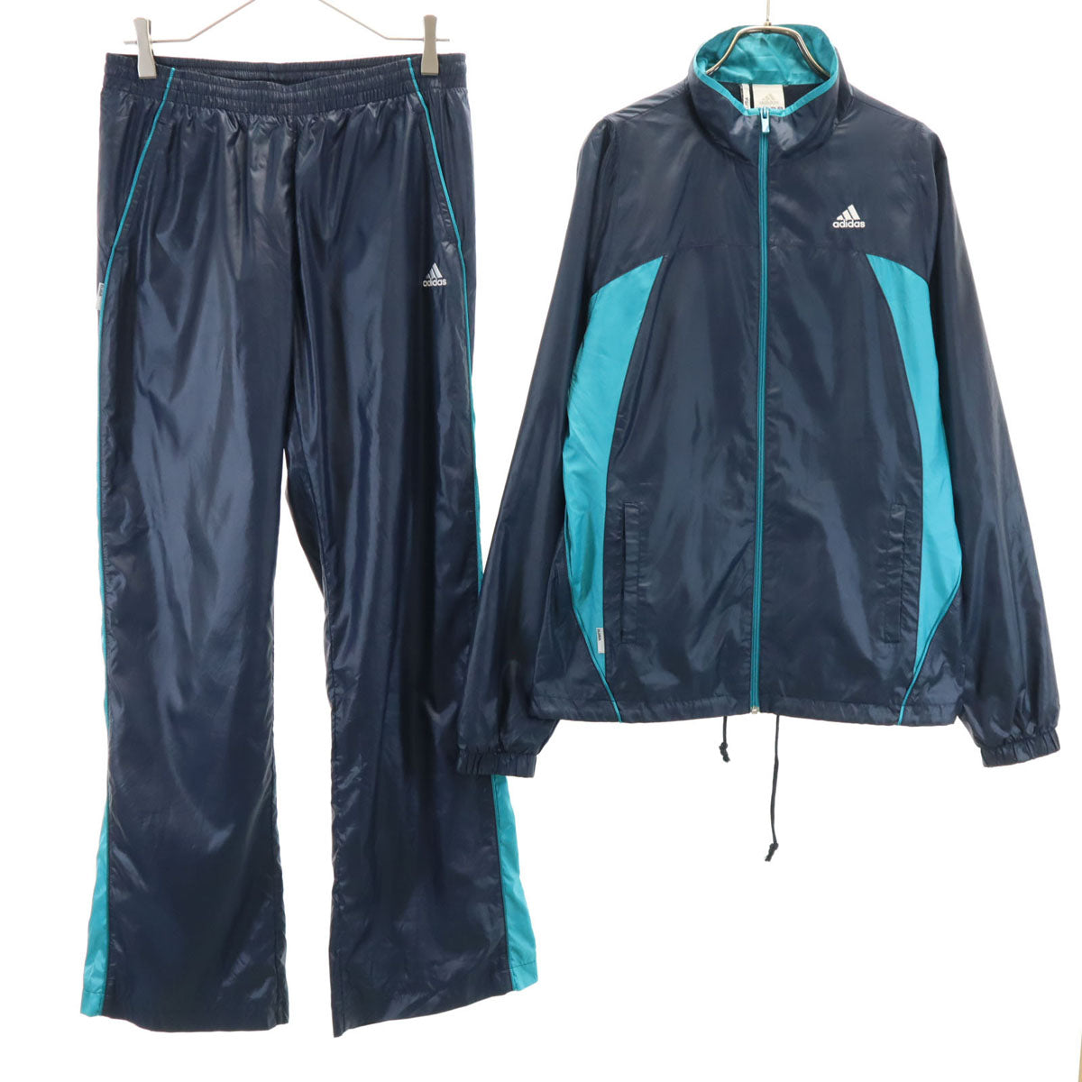 adidas アディダス ウインドブレーカー 上下 セットアップ OT ネイビー 裏メッシュ レディース