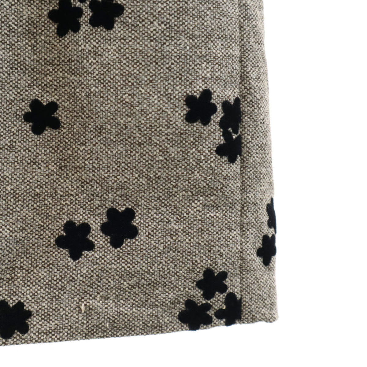 FOXEY BOUTIQUE フォクシー ブティック 日本製 花柄 半袖 ワンピース 40 グレー系 レディース