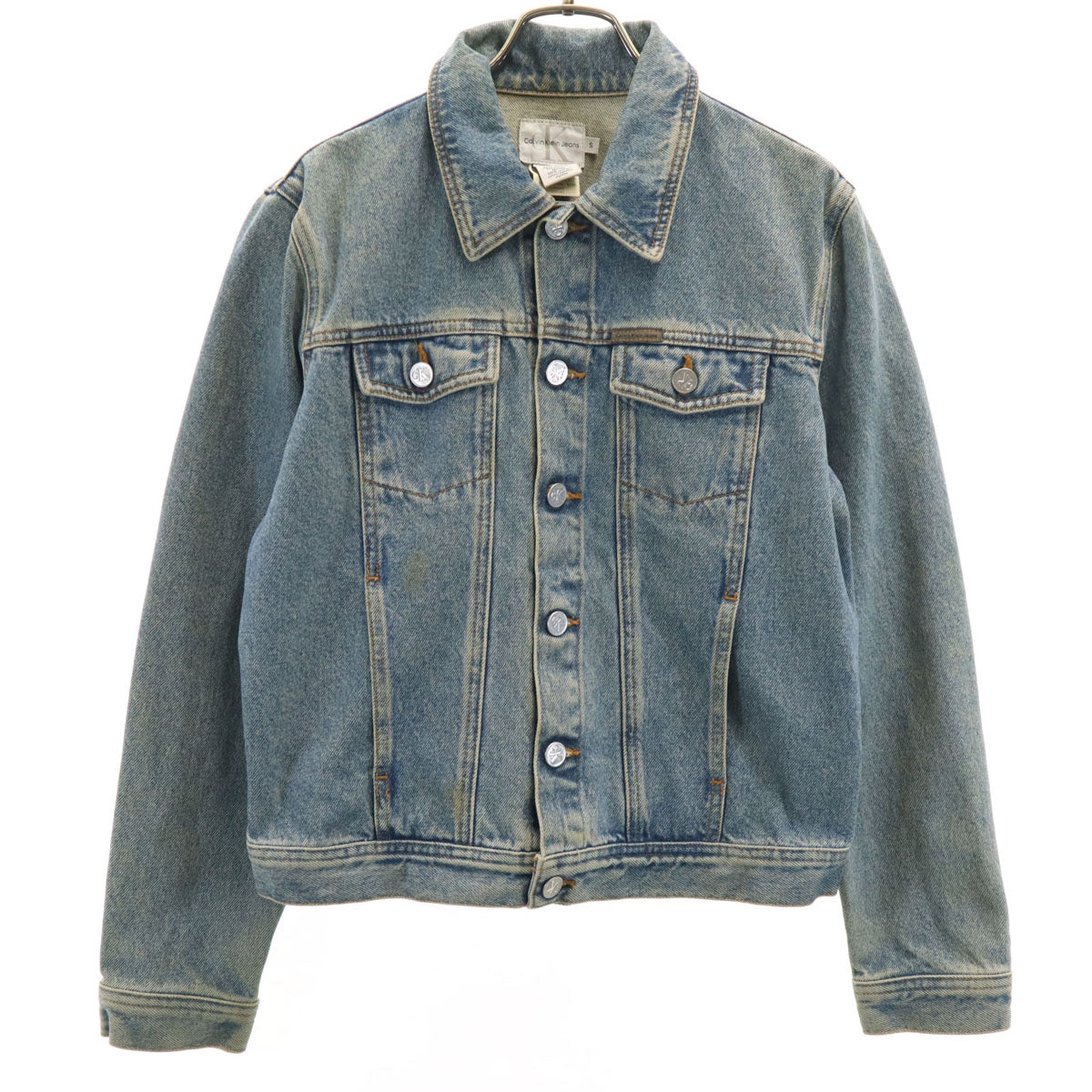 Calvin klein Jeans カルバンクラインジーンズ 90s オールド デニムジャケット S ブルー ジージャン トラッカー メンズ