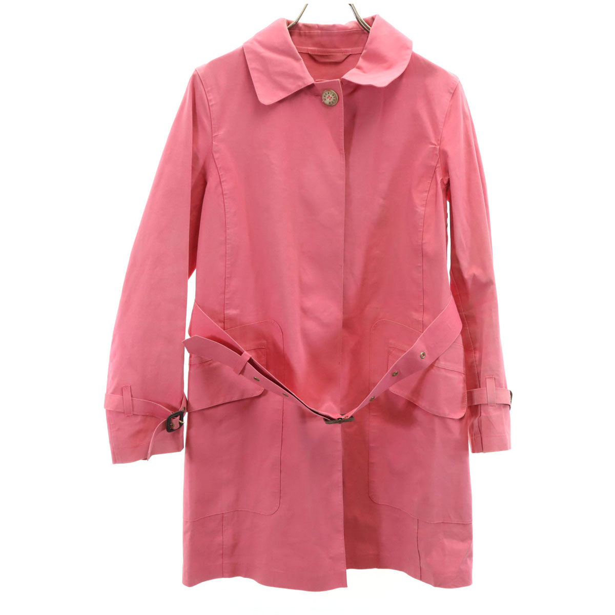 Mackintosh マッキントッシュ スコットランド製 ステンカラーコート 36 ピンク レディース
