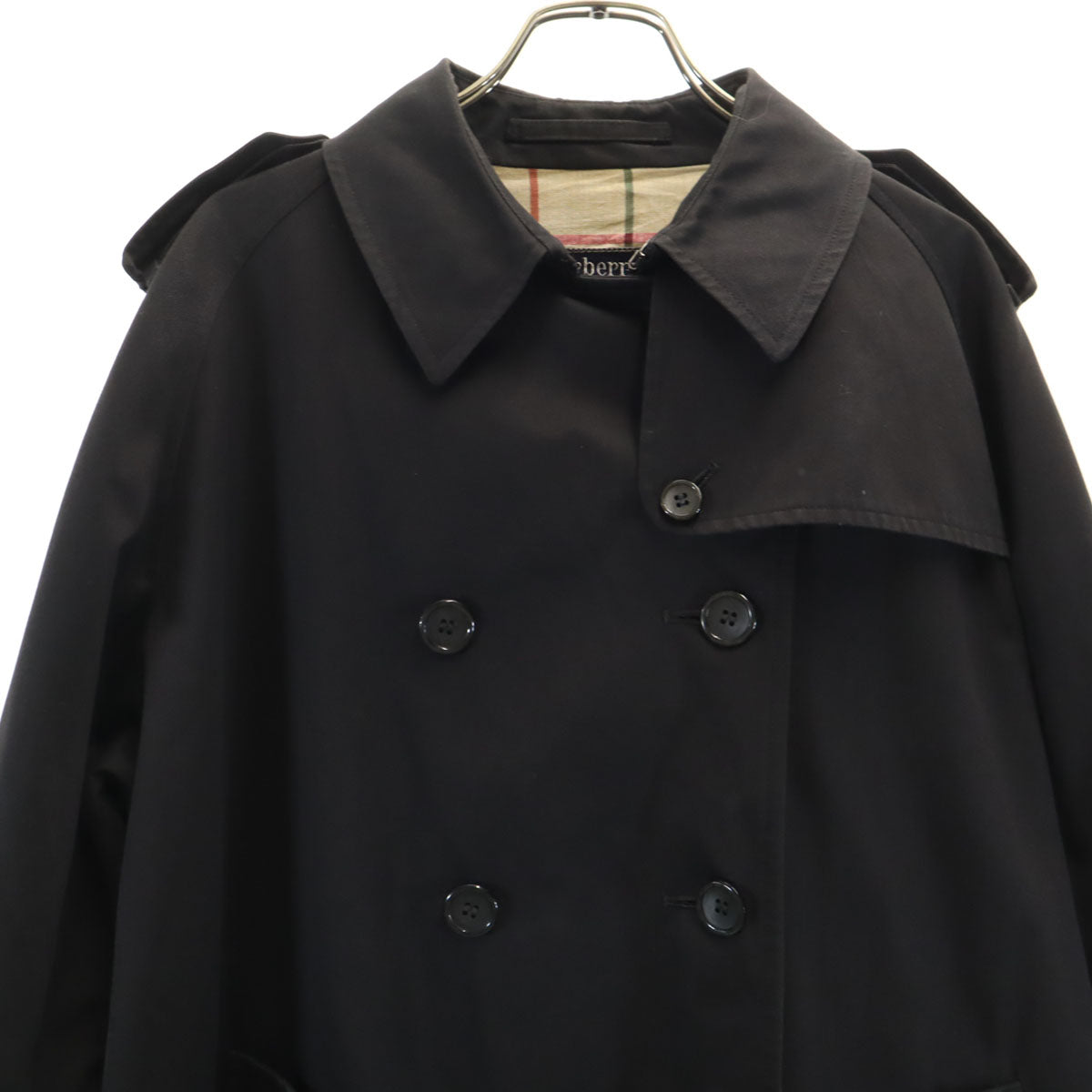 Burberrys バーバリーズ 80s 英国製 ヴィンテージ トレンチコート 16 ブラック レディース