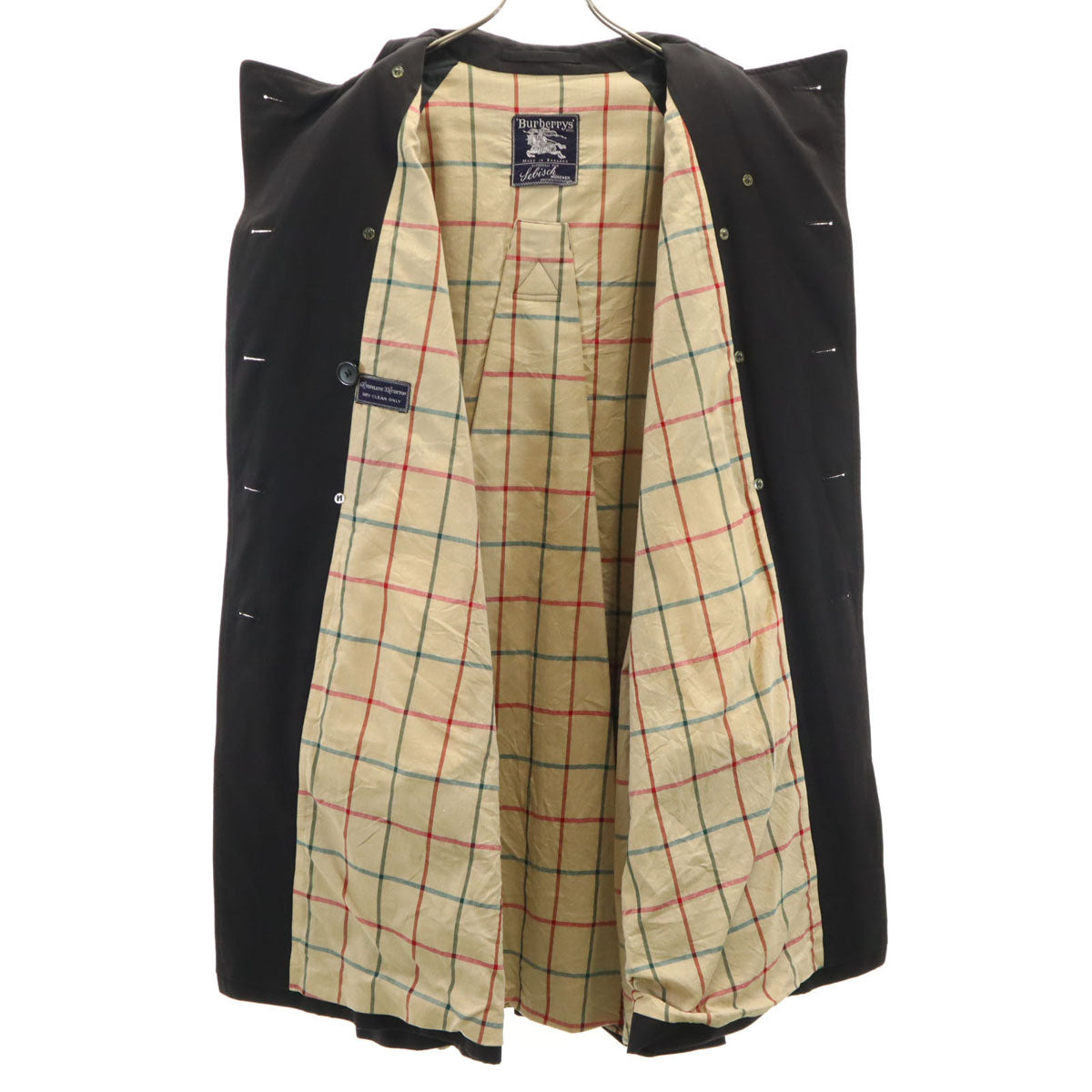 Burberrys バーバリーズ 80s 英国製 ヴィンテージ トレンチコート 16 ブラック レディース