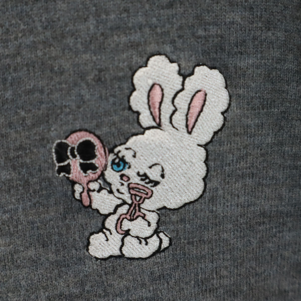 美品 SNIDEL スナイデル foxy illustrations コラボ USAGI ONLINE10周年限定 長袖 ニットカーディガン F グレー レディース