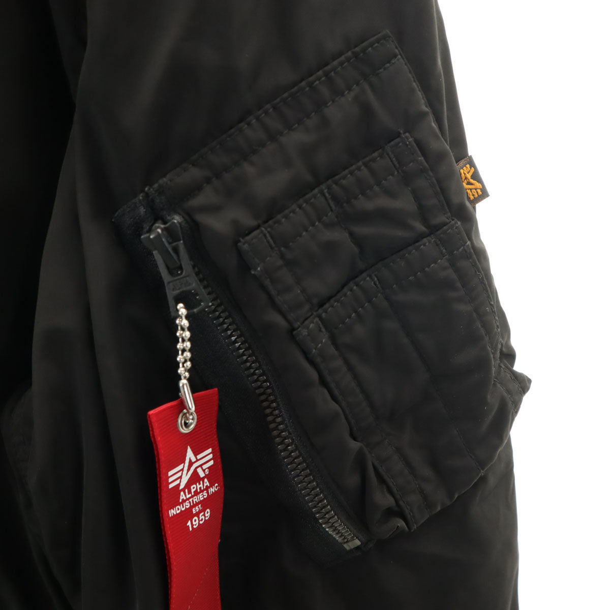 ALPHA アルファ フライトジャケット L ブラック メンズ