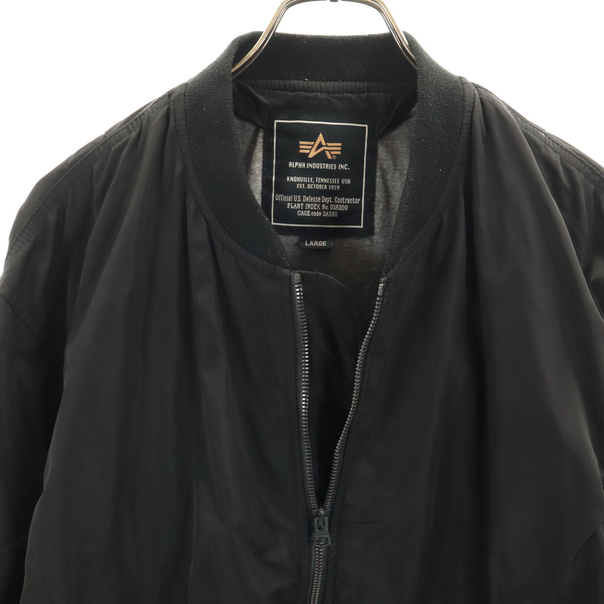 ALPHA アルファ フライトジャケット L ブラック メンズ