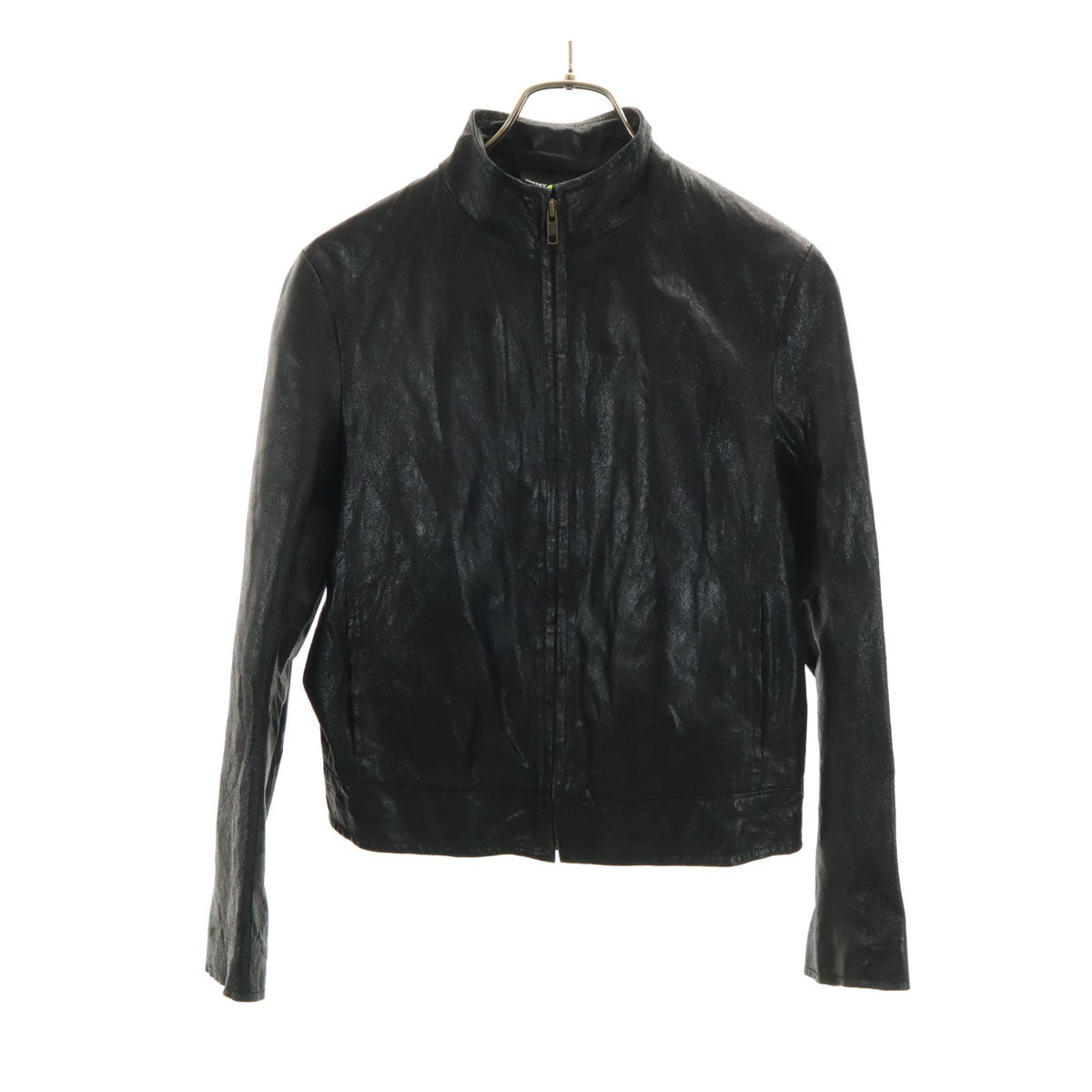 DKNY JEANS ダナキャランニューヨークジーンズ 豚革 レザージャケット 4 ブラック レディース