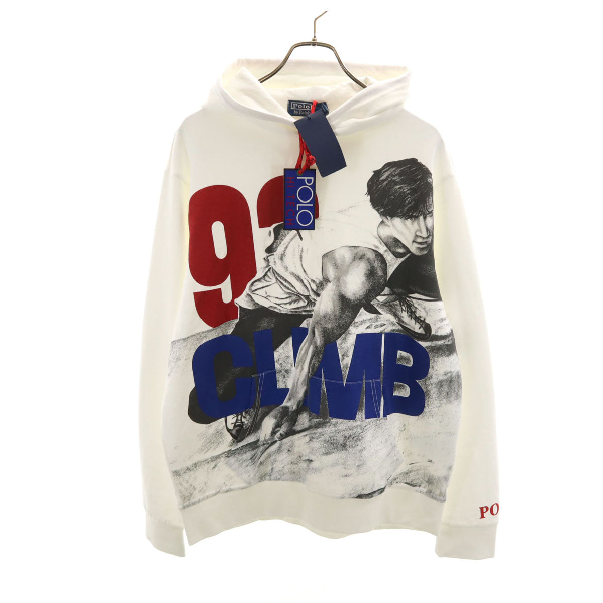 Polo by Ralph Lauren ポロバイラルフローレン 未使用 93復刻 HI TECHシリーズ 長袖 スウェットパーカー L ホワイト メンズ
