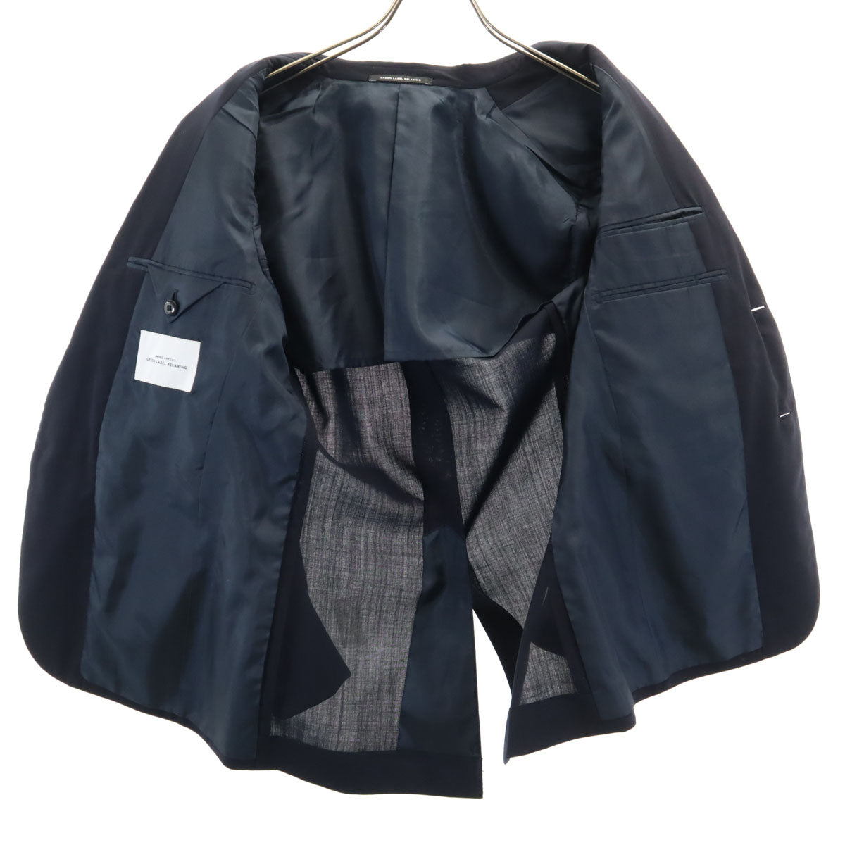 UNITED ARROWS GREEN LABEL RELAXING ユナイテッドアローズ グリーンレーベルリラクシング スーツ 上下 セットアップ 42/72 ネイビー メンズ