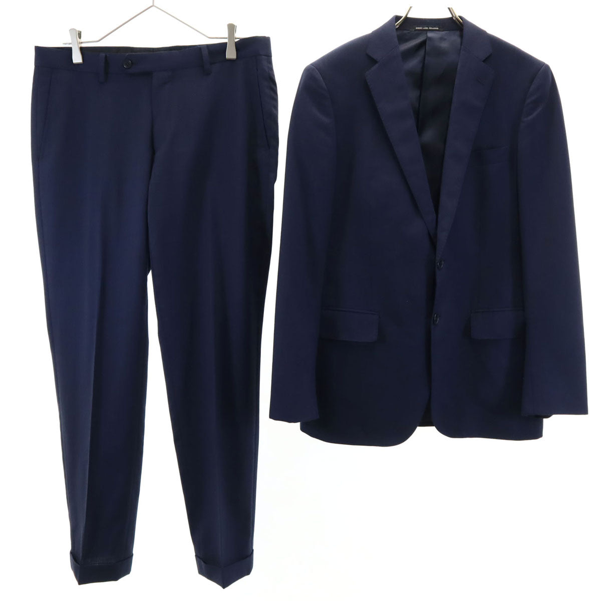 UNITED ARROWS GREEN LABEL RELAXING ユナイテッドアローズ グリーンレーベルリラクシング スーツ 上下 セットアップ 46/84 ネイビー メンズ