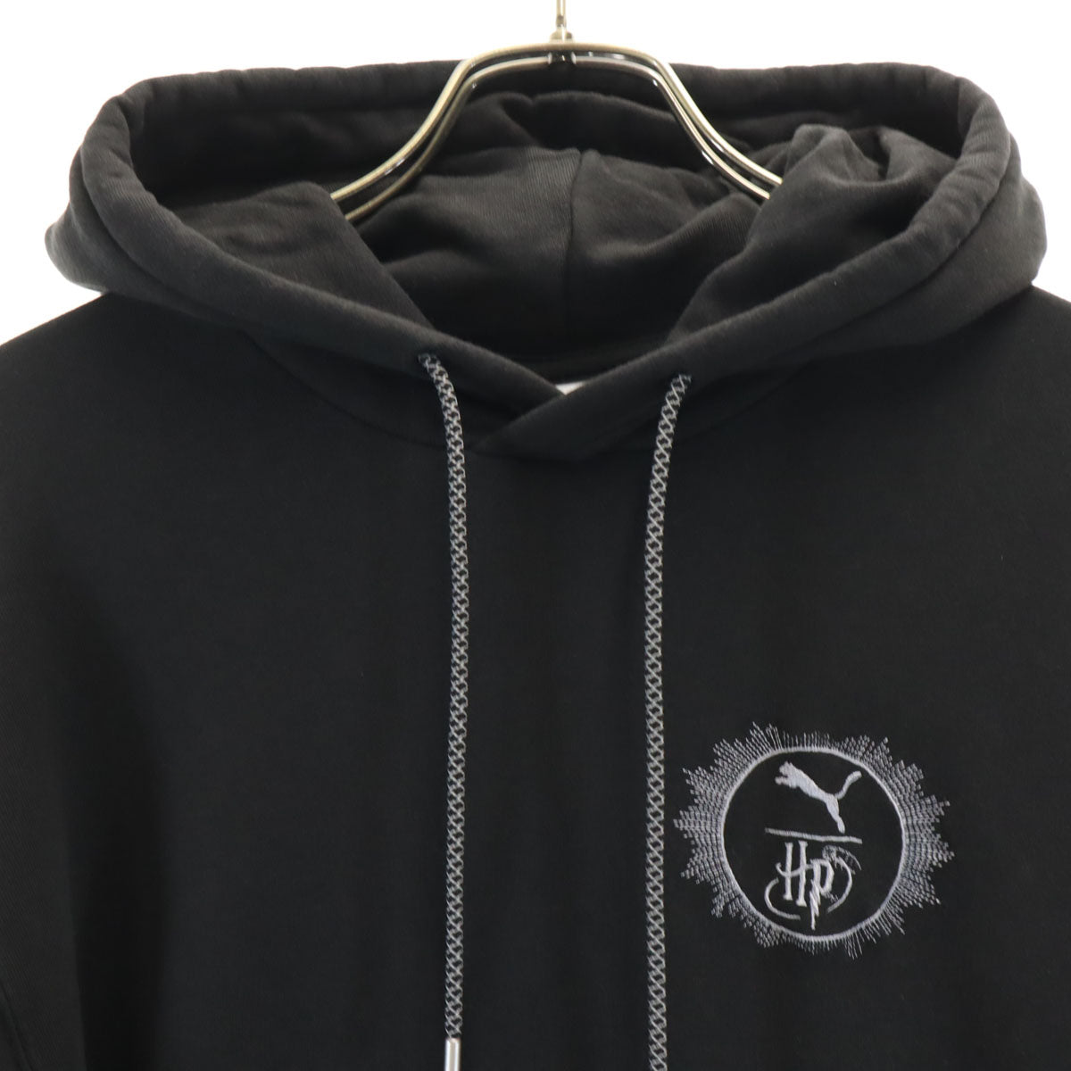 PUMA プーマ HARRY POTTER ハリーポッター コラボ バックプリント 長袖 スウェットパーカー XS ブラック メンズ